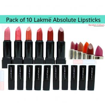 Pack Of 10 Lakme Absolute Lipsticks Random Colors 